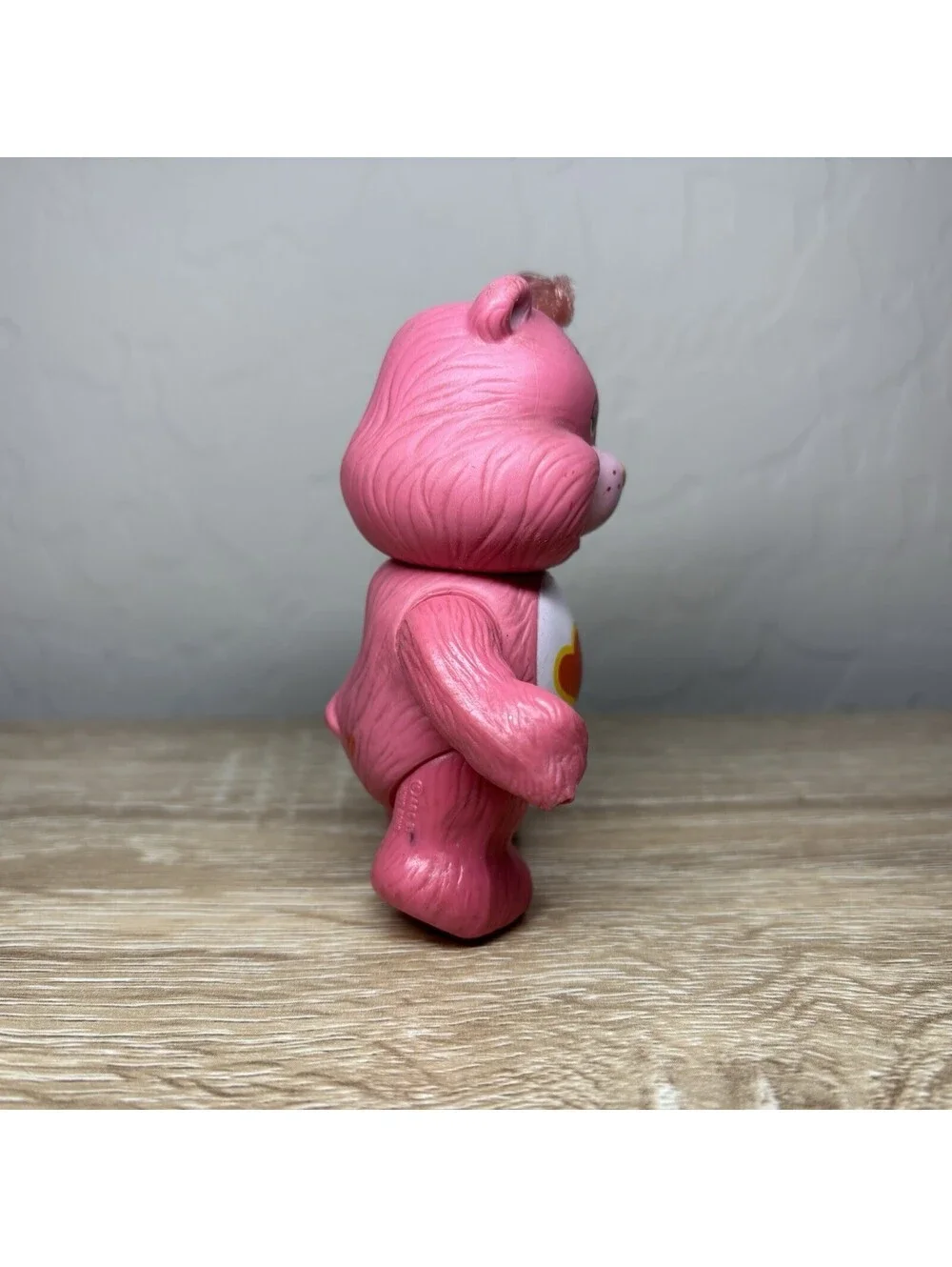Vintage 1983 Kenner Care Bears Love a Lot Bear 3.5 Inch Posable Figure Pink
